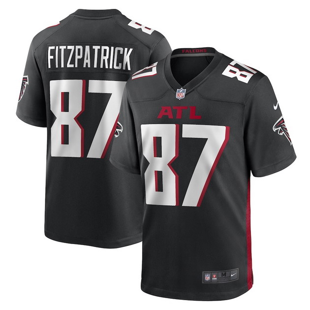 mens nike black john fitzpatrick atlanta falcons game player jersey